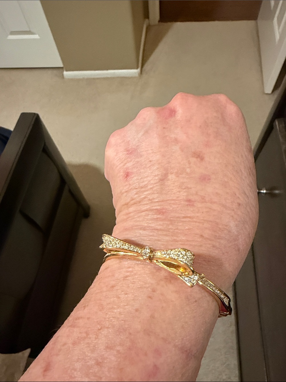 kate spade Gold Bow Pave Crystal Bracelet